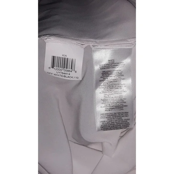 NWT BCBGMaxAzria Sz 10 KIA Black & White  Maxi Dress - Picture 11 of 11